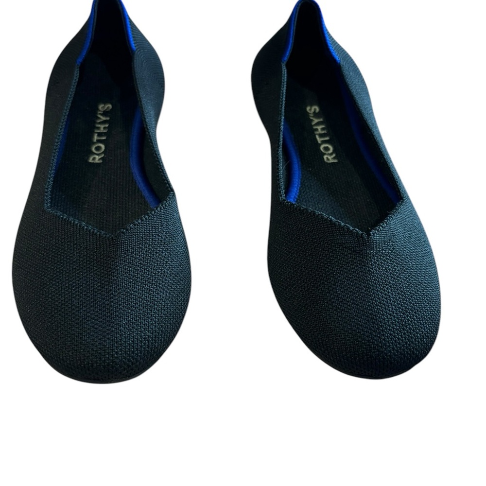 Rothy's Women’s Black Ballet‎ Round Toe Classic Flat Shoe Size 6 1/2 - Picture 2 of 9